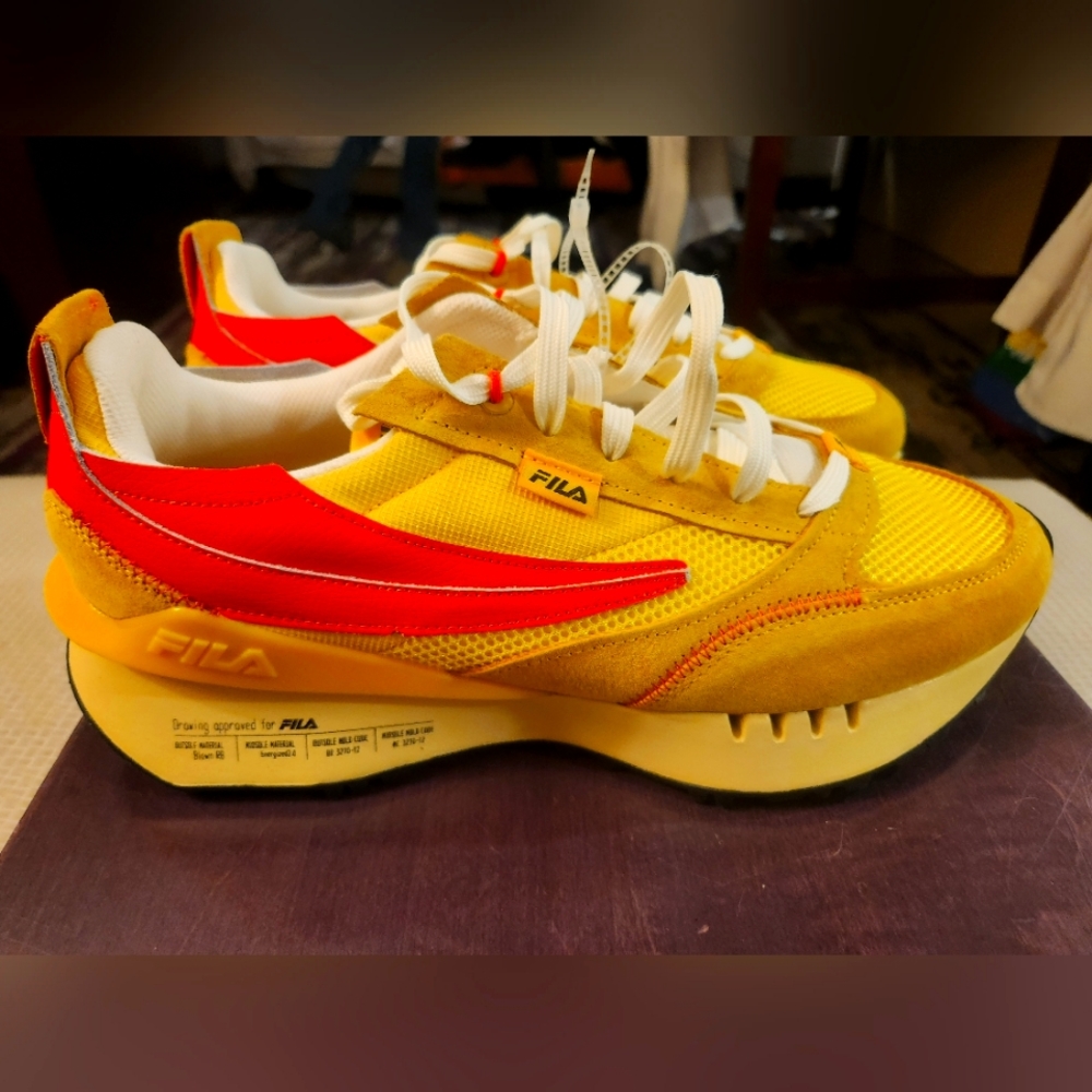 Fila Renno N Generation Mens Shoes Size 13, Color: Yellow/Beige